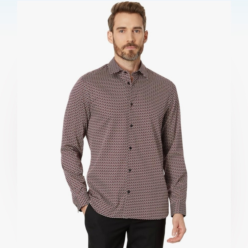 Ted Baker London Slim Fit Geometric Print Shirt (Size 4 / L)​​​​​
